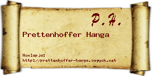 Prettenhoffer Hanga névjegykártya